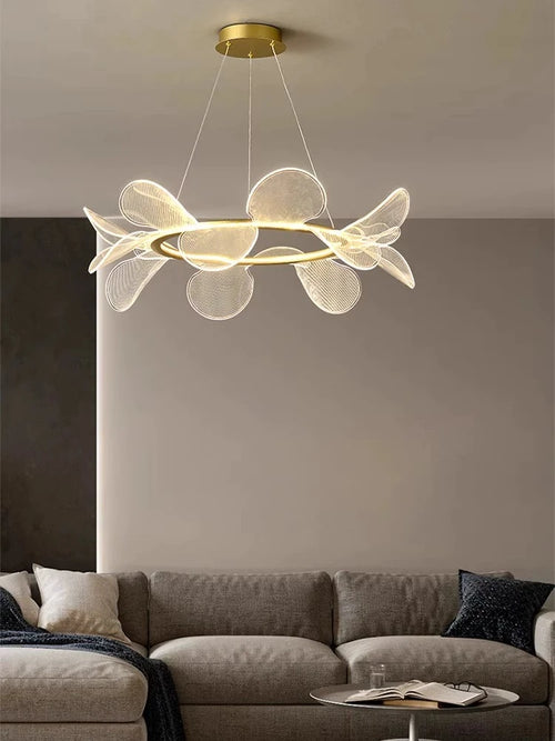 lustre en acrylique minimaliste design créatif à pétales