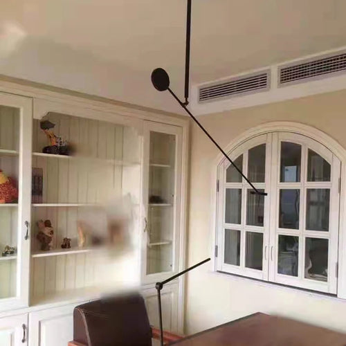 Minimalist black metal pendant light for interior decor - vue 7 sur 13