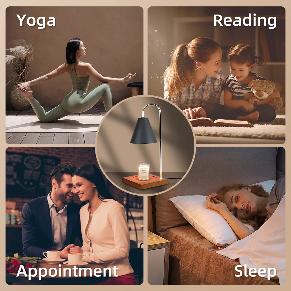 lampe de table rétro aromathérapie avec minuterie et lumière d'ambiance - vue 7 sur 12