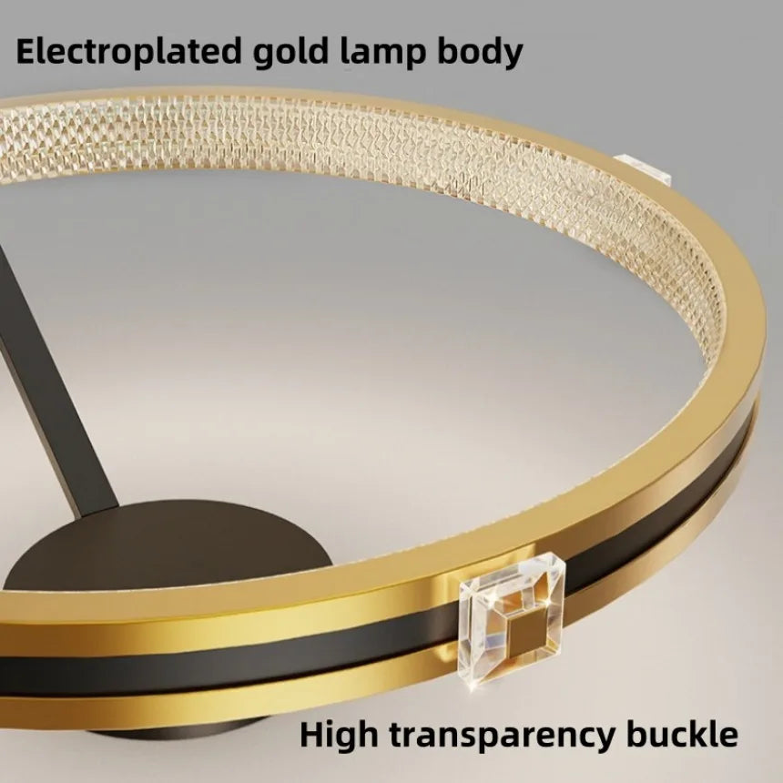 plafonnier led moderne de luxe en cristal décoration luminaires - vue 7 sur 9