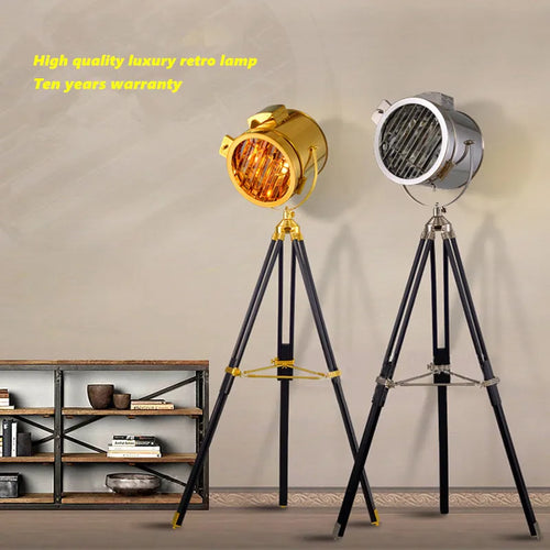 Lampadaire Led industriel américain rétro Vintage avec trépied - vue 3 sur 8