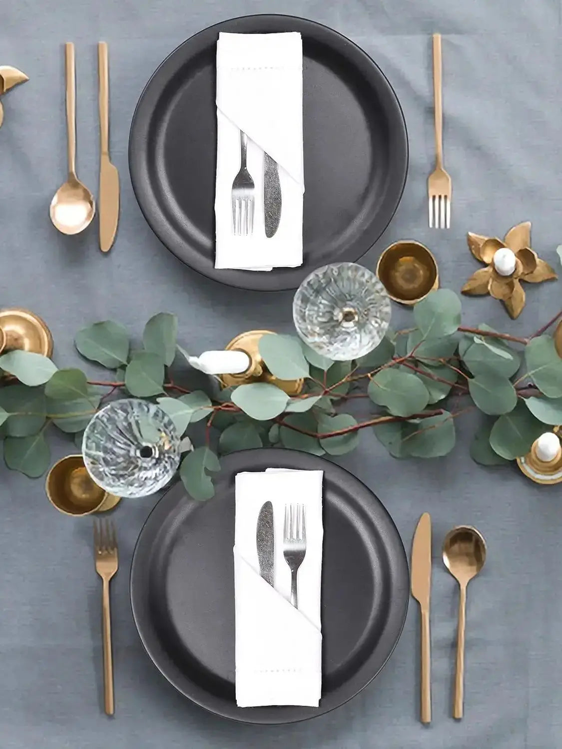 Serviette de table lot 6 lin coton naturel - vue 7 sur 6