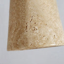 lustre en bois avec suspension et éclairage led