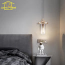 Italian design gold glass pendant light minimalist indoor lighting