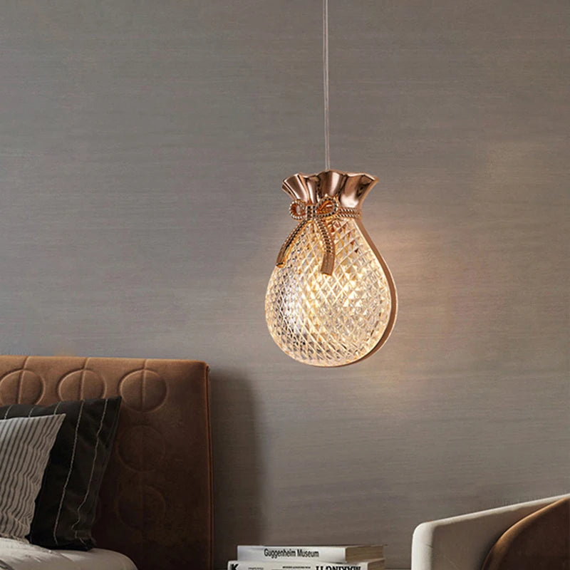 Lustre nordique ovale en cristal LED - vue 4 sur 21
