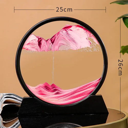 sablier en verre 3d paysage de sable en mouvement décoration artistique - vue 38 sur 54