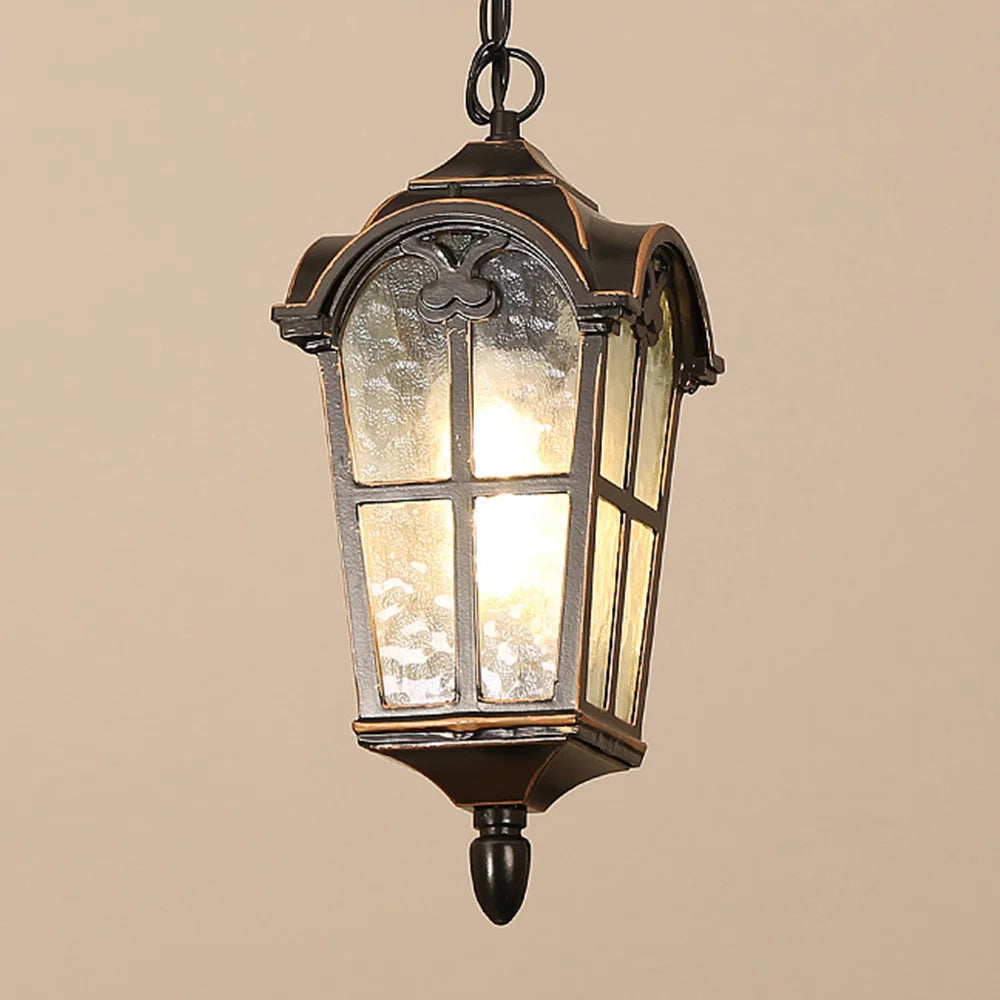 suspension extérieure vintage pour éclairage de patio et couloir - vue 3 sur 7