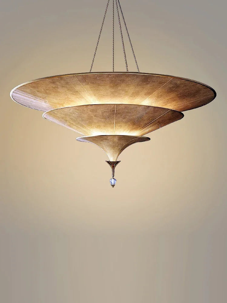 lustre bouddhiste asiatique style wabi sabi pour décoration intérieure - vue 2 sur 7