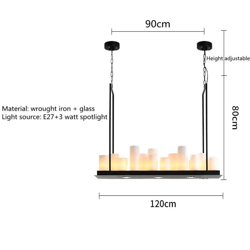 Nordique luxe salle à manger lustre intérieur salon table à manger lampes en verre simple cuisine île LED lustre éclairage - vue 17 sur 20