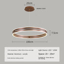 Modern circular chandelier for creative and minimalist interior decor
