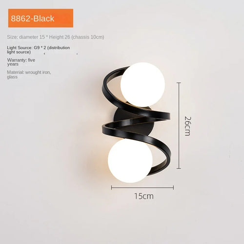 Applique murale led verre moderne intérieur loft miroir façade - vue 9 sur 10