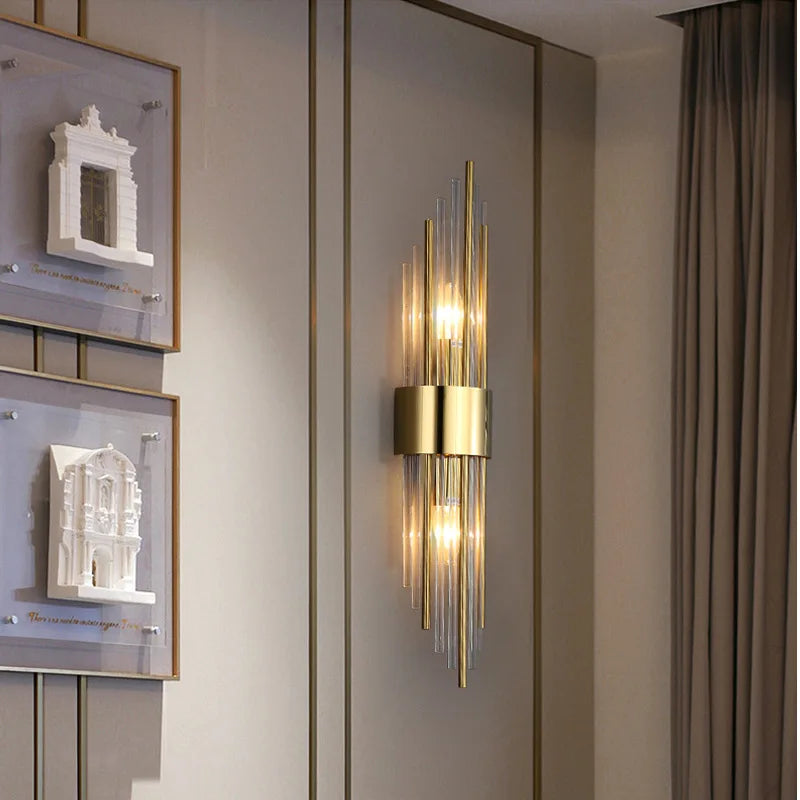 applique murale led en cristal luxe design nordique pour intérieur élégant - vue 5 sur 9