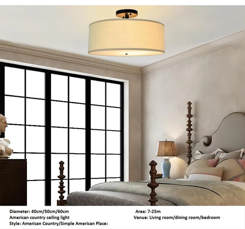 lustre led fer forgé usa semi-suspendu - vue 6 sur 6