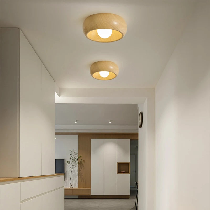 plafonnier à led style wabi-sabi nordique rétro créatif - vue 5 sur 8