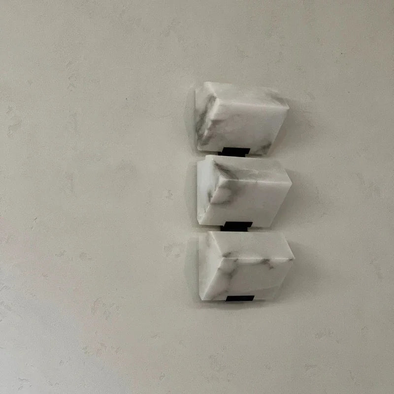 applique murale moderne en marbre avec lumières led - vue 7 sur 9