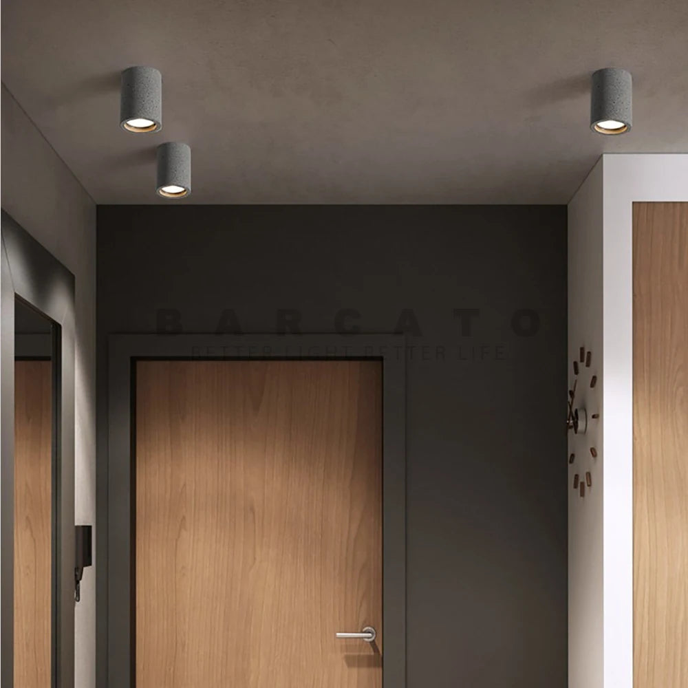 spot en ciment monté en Surface GU10 Led industrielle minimaliste salon couloir cuisine allée - vue 3 sur 6