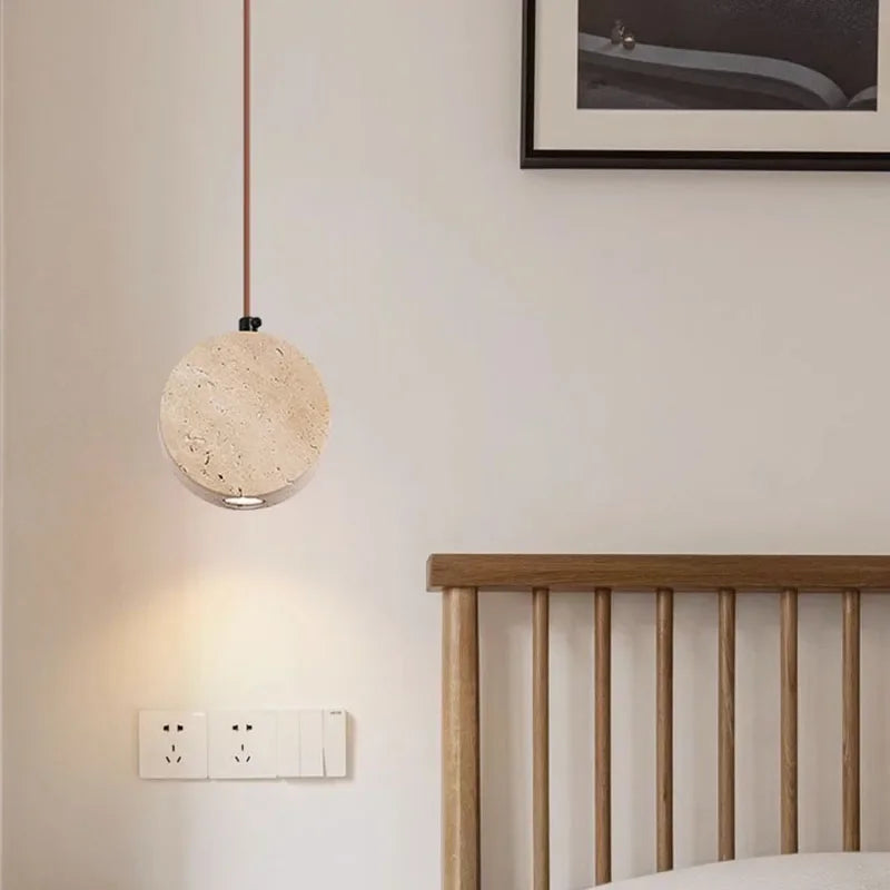 Art Designer 	 pierre Restaurant suspension lampe de chevet salon salle à manger lampe cordon réglable marbre naturel haut de gamme - vue 4 sur 12