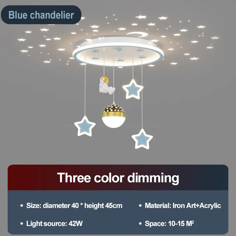 Plafonnier LED en forme d'étoile pour chambre d'enfant - vue 8 sur 9