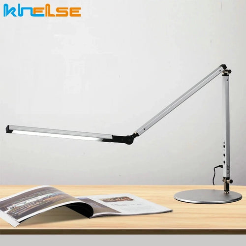 lampe de bureau moderne à bras long avec variateur et économie d'énergie