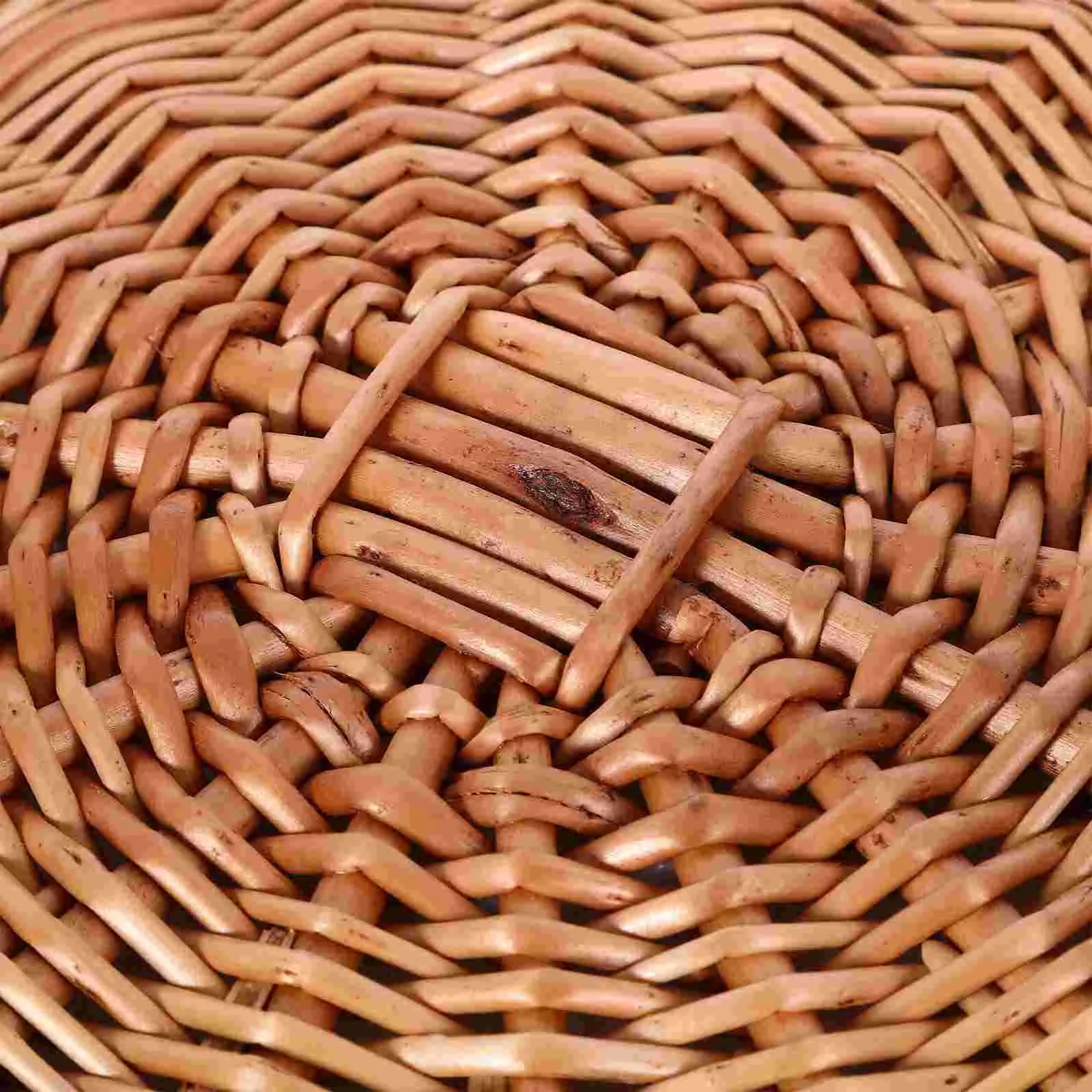 lot de 10 paniers en rotin naturel pour rangement extérieur et pique-nique - vue 7 sur 8