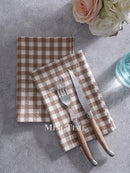 Serviette de table vichy coton style champetre reutilisable