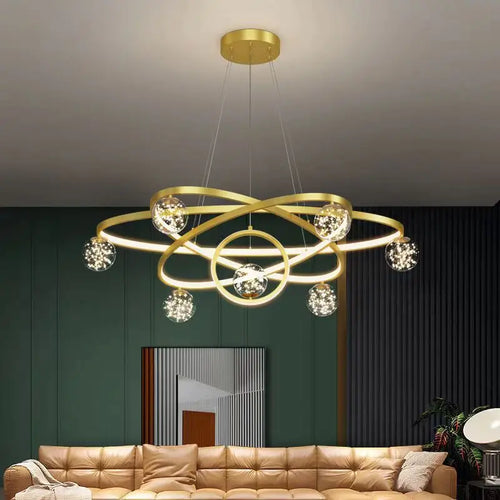 Minimalist nordic star chandelier for modern decor - vue 5 sur 12