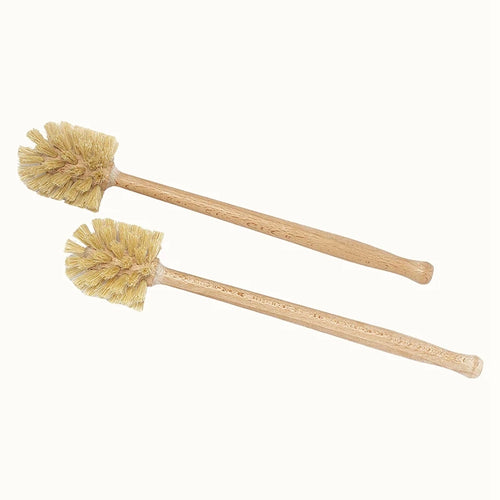 Toilet Brush, 2 Pack Wood Toilet Brush Made Of Beechwood, Strong Hemp Bristles With 360° Cleaning Power - vue 2 sur 7