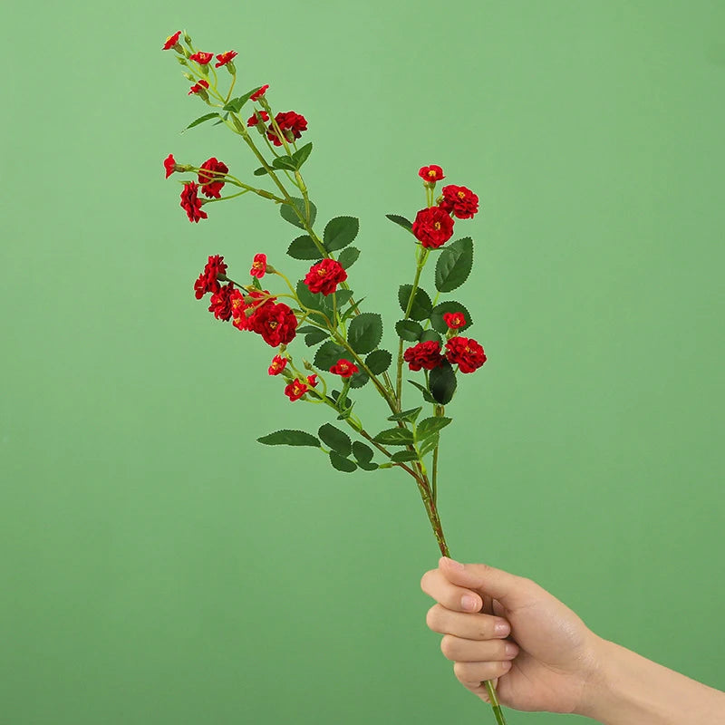 bouquet de roses artificielles en soie pour décoration vintage