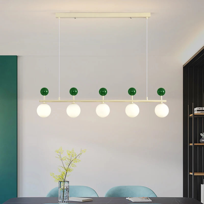 lustre en verre et métal style dynamique pour éclairage de beauté - vue 6 sur 15