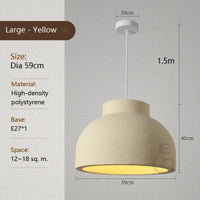lampe pendante en ciment style wabi-sabi pour restaurant