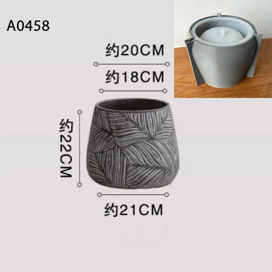 moule en silicone pour jardinière en béton nordique décoratif - vue 9 sur 9