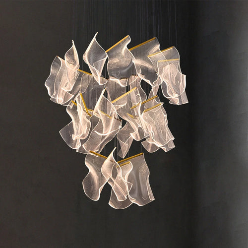 lustre en acrylique à led design pour décoration intérieure moderne - vue 2 sur 14