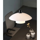 Lamp Glass Pendant Light,with Handblown White Art Glass Shade Adjustable Cord Black Finish Modern Hanging Pendant Light For Kitc