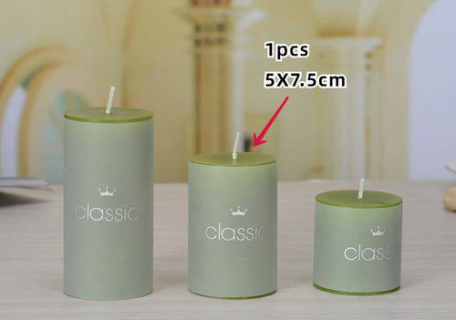 bougies piliers parfumées décoratives sans fumée en plusieurs tailles et couleurs