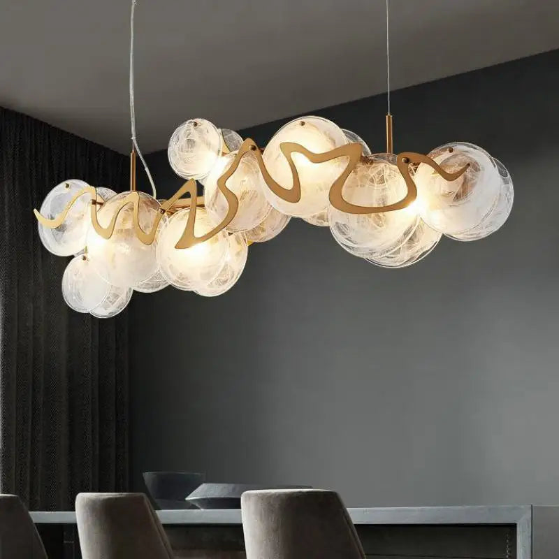 lustre nordique doré suspension créative pour hôtel