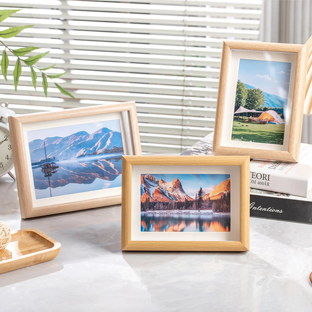 cadre photo en bois pour portraits famille mariage et voyage - vue 4 sur 9