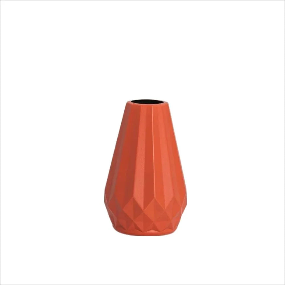 vase à fleurs en diamant style nordique moderne en plastique - vue 8 sur 9