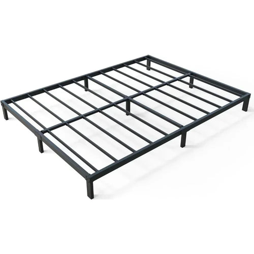 8 inch California King Size Bed Frame, No Spring, No Noise, Easy to Assemble, Black, Heavy Duty Metal Platform Bed Frame - vue 7 sur 7