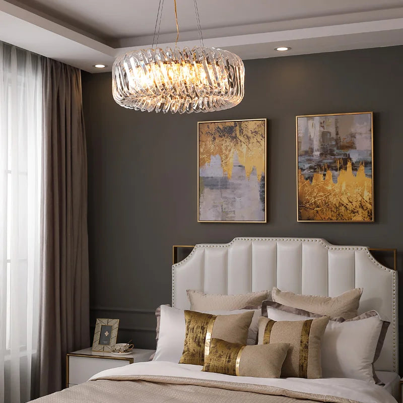 lustre en cristal lumineux pour décoration intérieure élégante et moderne - vue 3 sur 11