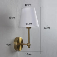 applique murale led rétro américaines couvertes de lin luxueuses