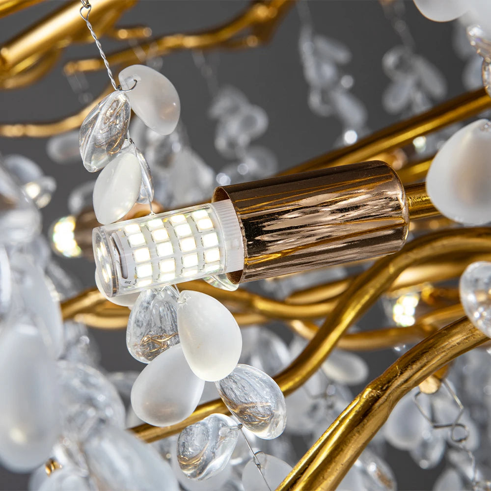 lustre à led en cristaux design moderne pour décoration intérieure - vue 6 sur 22