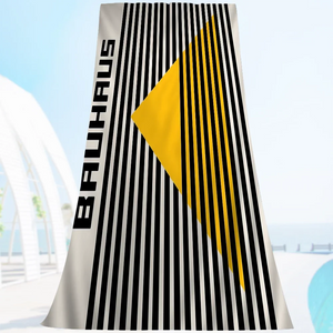 Bauhaus geometric microfibre quick-dry beach towel
