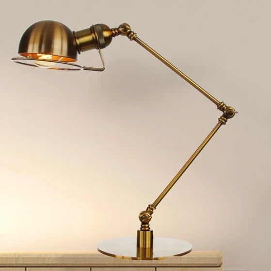 lampe à poser rétro en bronze style américain décorative - vue 3 sur 11