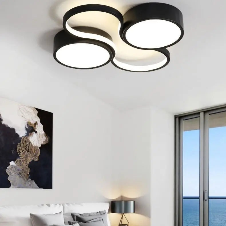 plafonnier led circulaire protection yeux design moderne créatif - vue 6 sur 10