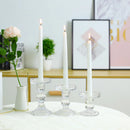 bougeoirs en verre transparent pour décoration intérieure et événements