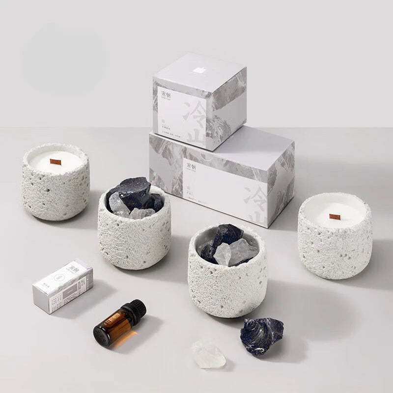 bougie parfumée volcanique française coffret cadeau décoration intérieure Noël - vue 3 sur 7