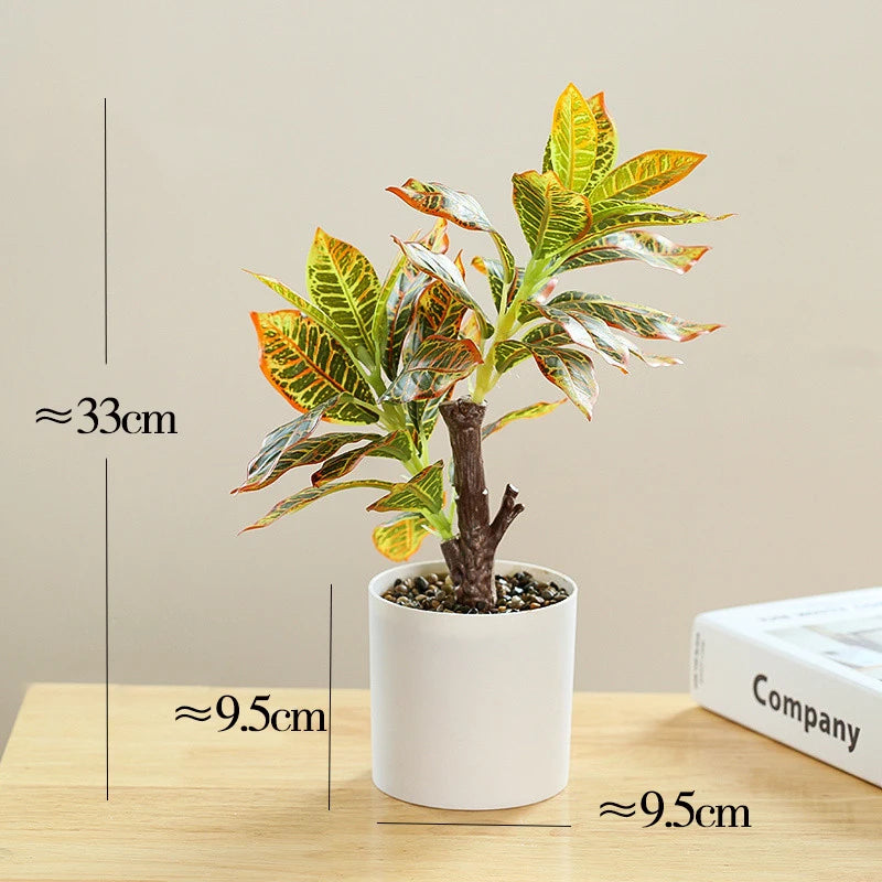 plante artificielle en pot bambou monstera pour décor bureau et maison - vue 14 sur 14