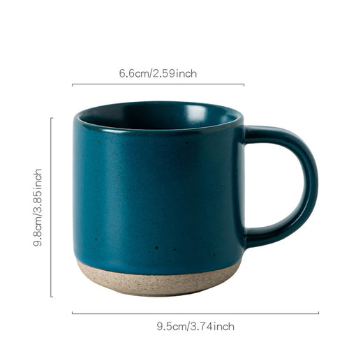 Tasse cafe ceramique mouchetee moderne petite anse