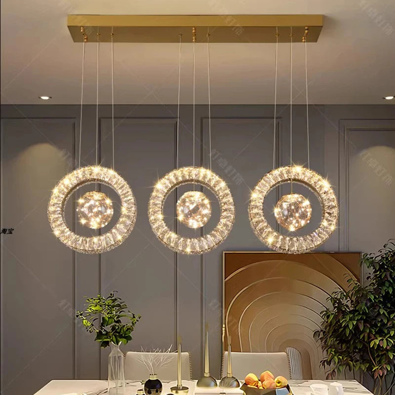 home decorationPendant lights, luxury crystal living room chandelier, dining room Pendant lamp, ceiling light, indoor lighting - vue 2 sur 6