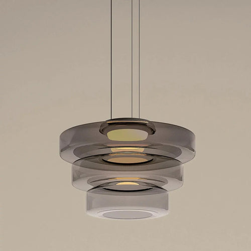 Suspension lustre design moderne en verre pour éclairage d'îlot